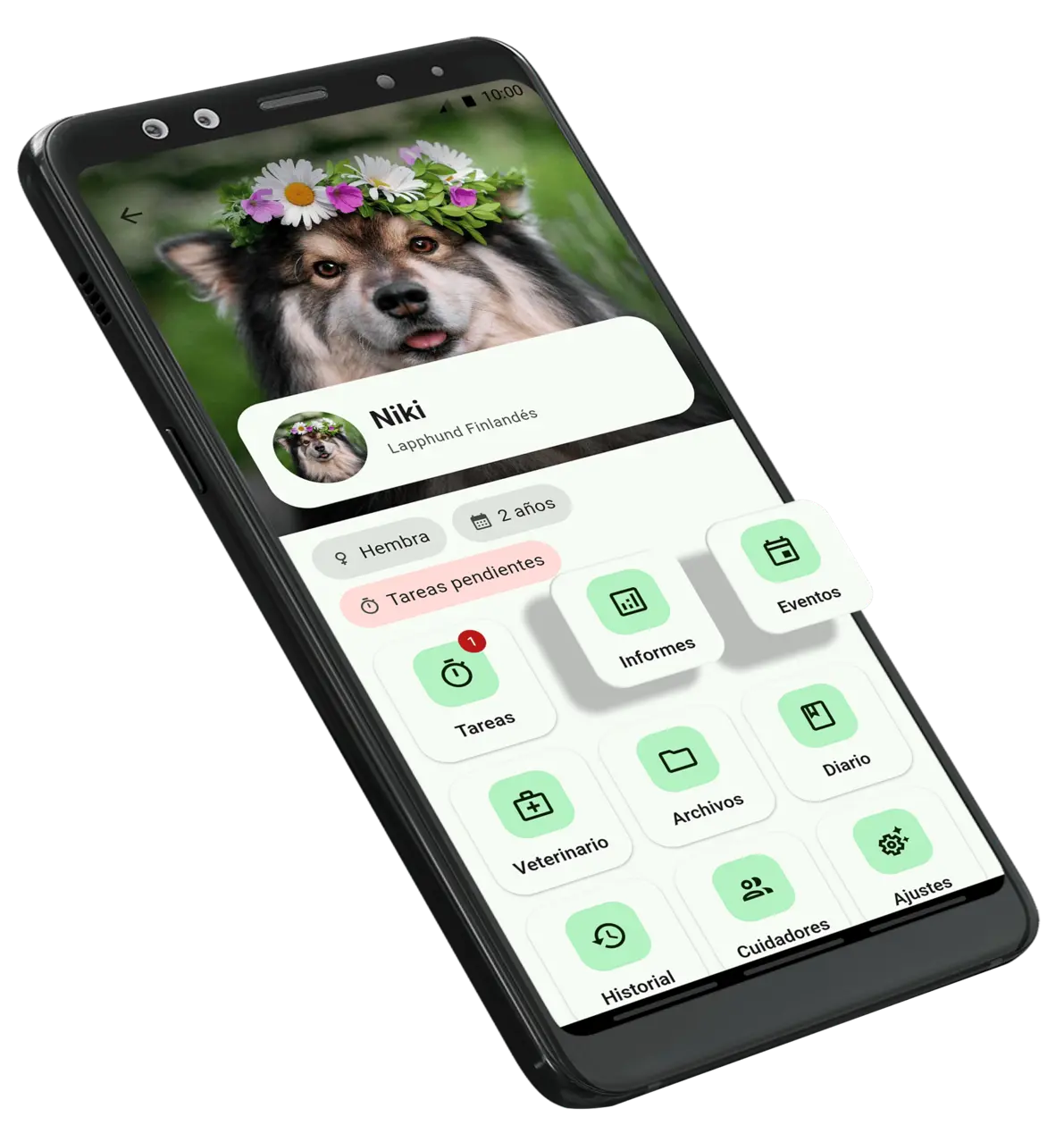 Captura de la app Petsys